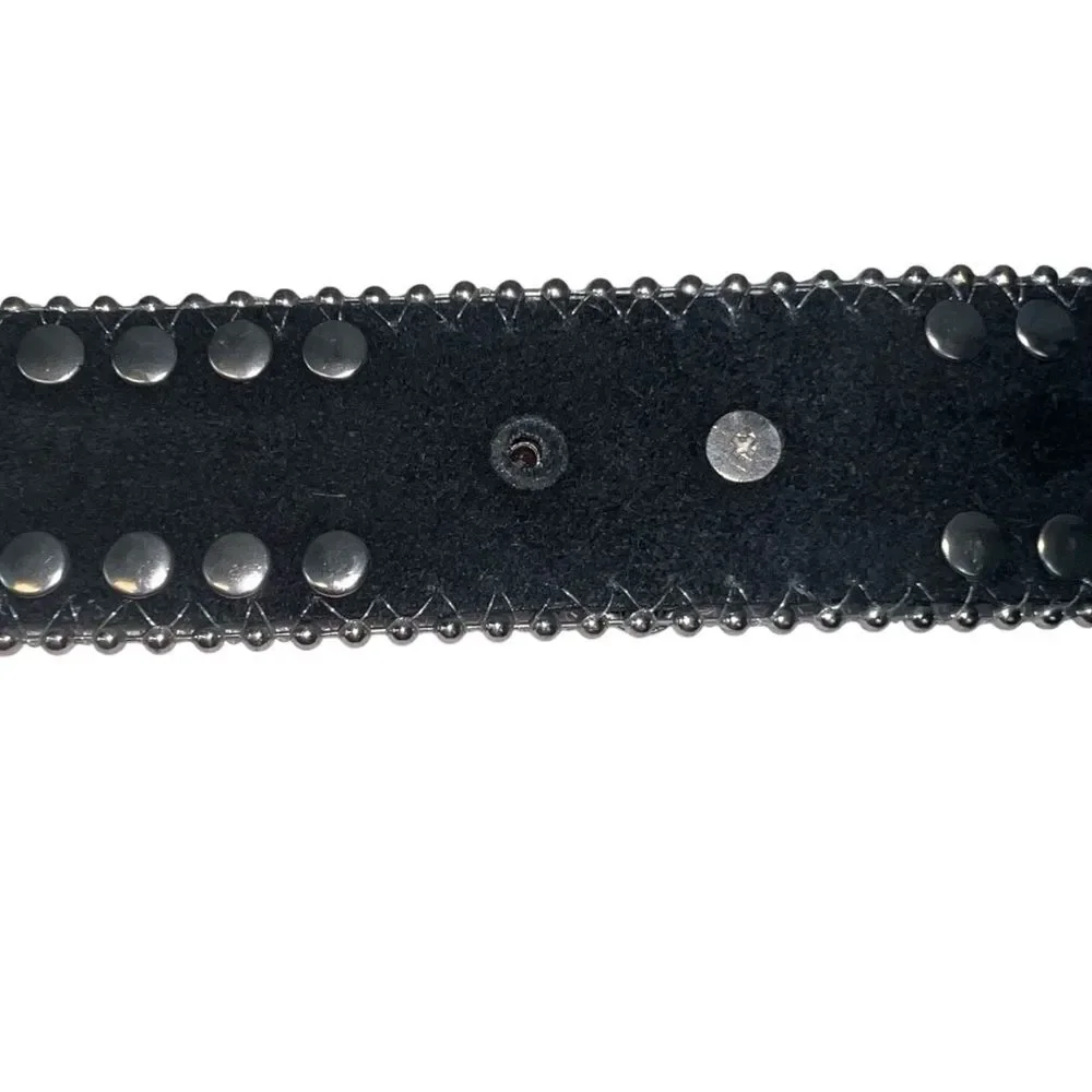 Blazin Roxx Black Studded Concho Belt Belt Women’s Medium Embellished Silver